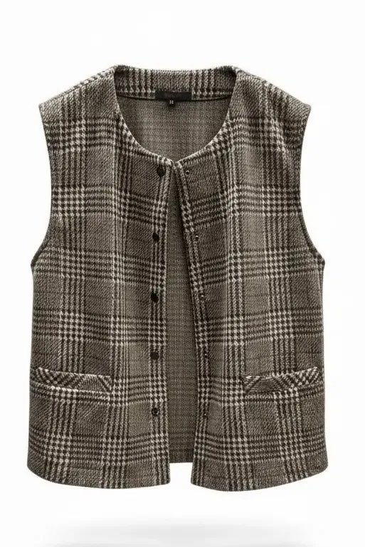 Chaleco tweed topo Baviera (marón)